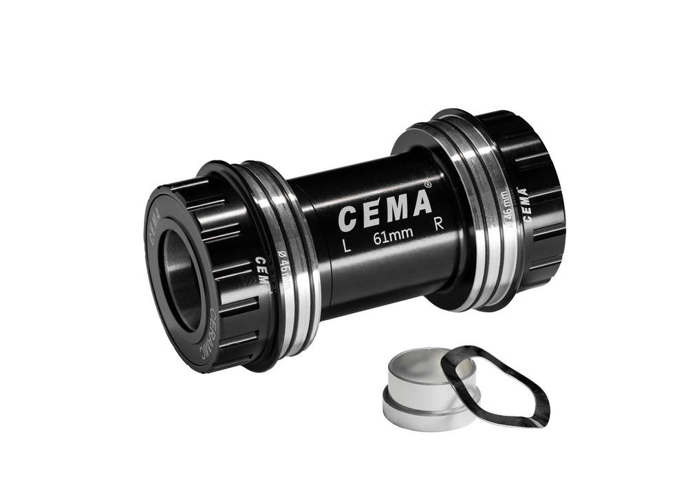 Cema Krankboks OSBB Ø24-22 spindel. Sram GXP. Diameter 46 mm. Keramiske lejer. Rammebredde: 61 mm.