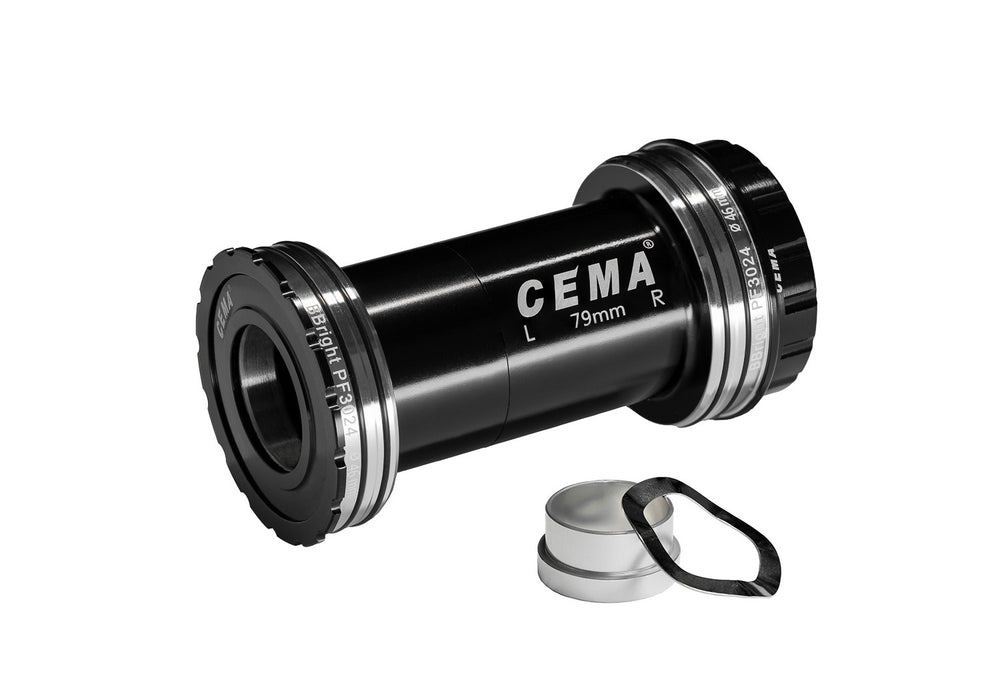 Cema Krankboks BBRIGHT46 Ø24-22 spindel. Sram GXP. Diameter 46 mm. Lejer i rustfrit stål. Rammebredde: 79 mm. Road