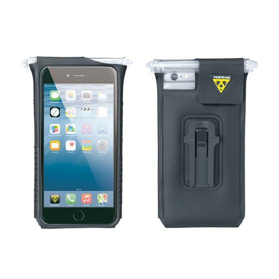 Sort Topeak DryBag til iPhone 6, der beskytter telefonen mod vand og snavs under cykelture.