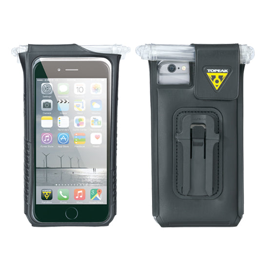 Topeak DryBag til iPhone 6 Plus i sort farve, designet til at beskytte din telefon mod vand og støv under cykelture.