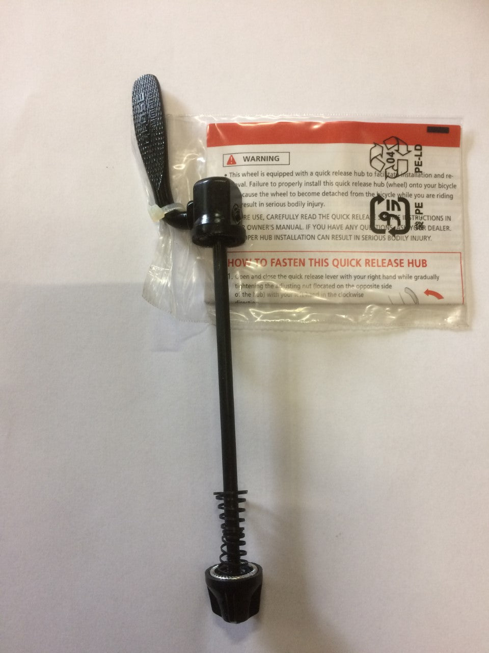 Shimano stikaksel for 110mm QR sort