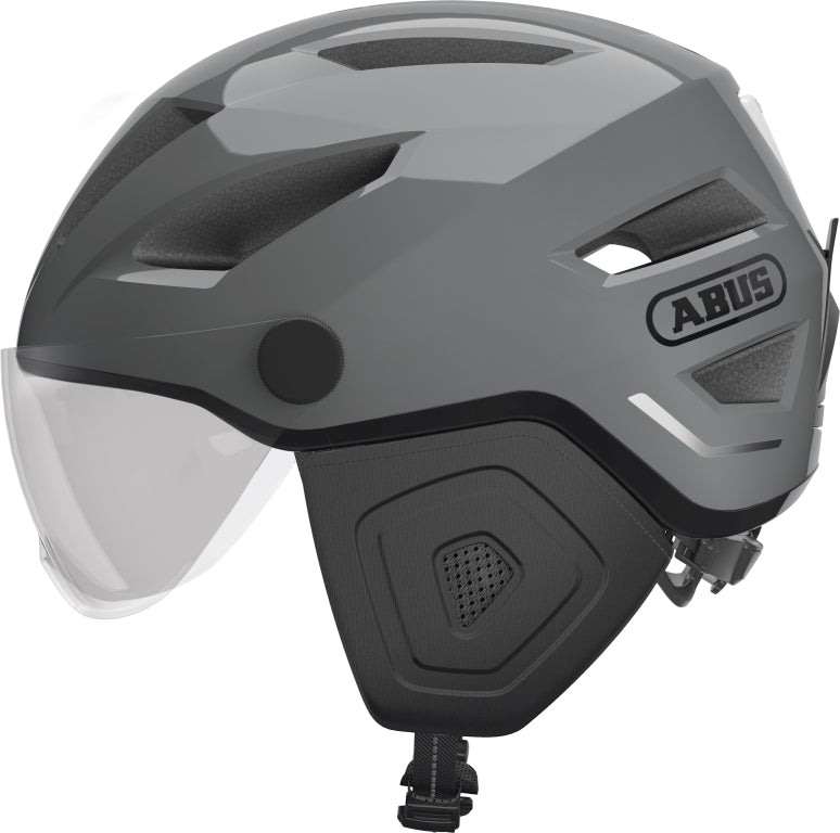 Cykelhjelm Abus Pedelec 2.0 Ace Race Gray, en grå cykelhjelm med moderne design og ventilation.
