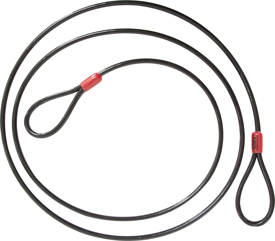 Cykellås Wire Cobra 12 mm: Sort cykellås med fleksibel wire og robust låsemekanisme, ideel til sikker parkering.