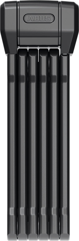 ABUS Bordo Big uGrip 5700 foldelås i sort, 100 cm, vises foldet ud med robust design og ABUS-logo.