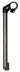 Styrstamme Sort Alu inox 40mm/290mm ø22,2mm - styr 25,4mm