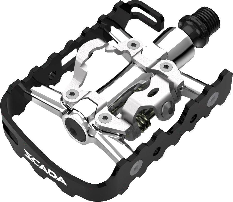 Bike Attitude MTB kombi pedal SPDalm alu body Cr-Mo aksel inkl. klampe sølv