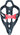 Bike Attitude flaskeholder plast sort m. rød plast cover