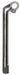 Styrstamme Sølv Alu inox 40mm/300mm ø25,4mm - styr 25,4mm