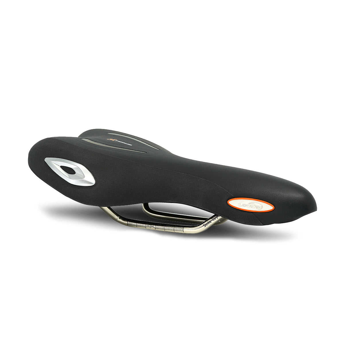 Sadel (unisex) fra Selle Royal model Lookin. 45° kørestilling, Royal Gel, Cool Cover, Scuff Guards & ICS. Stracciatella
