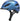 Cykelhjelm Abus Pedelec 1.1 Steel Blue: En stålblå cykelhjelm fra Abus, der ligger på en hvid baggrund.