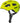 Cykelhjelm Abus Youn-I Neon Yellow på en hvid baggrund, fremhæver hjelmens moderne design og neon gule farve.