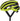 Cykelhjelm Abus Airbreaker i neon gul farve, set fra siden med ventilationshuller og aerodynamisk design.