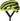 Cykelhjelm Abus Airbreaker i neon gul farve, set fra siden med ventilationshuller og aerodynamisk design.