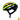 Cykelhjelm Abus Viantor MIPS Neon Yellow på en hvid baggrund, fremhæver hjelmens neon gule farve og design.