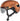 Cykelhjelm Abus Hud-Y Ace Goldfish Orange, en orange cykelhjelm med moderne design og ventilationshuller.