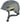 "Cykelhjelm Abus Smiley 3.0 ACE LED Shiny Grey" hjelmen i skinnende grå med LED-lys, set fra siden.